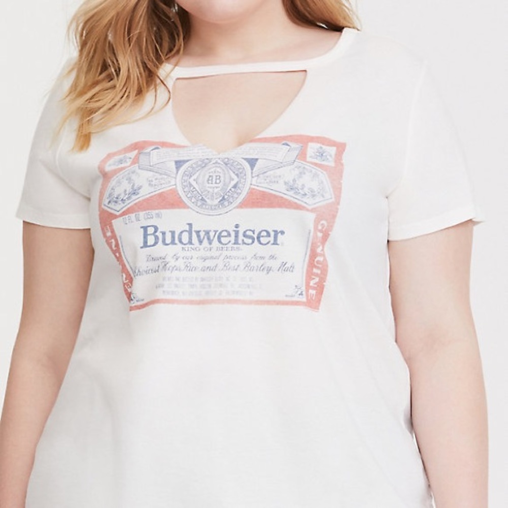 Torrid Budweiser Choker Shirt sz 3